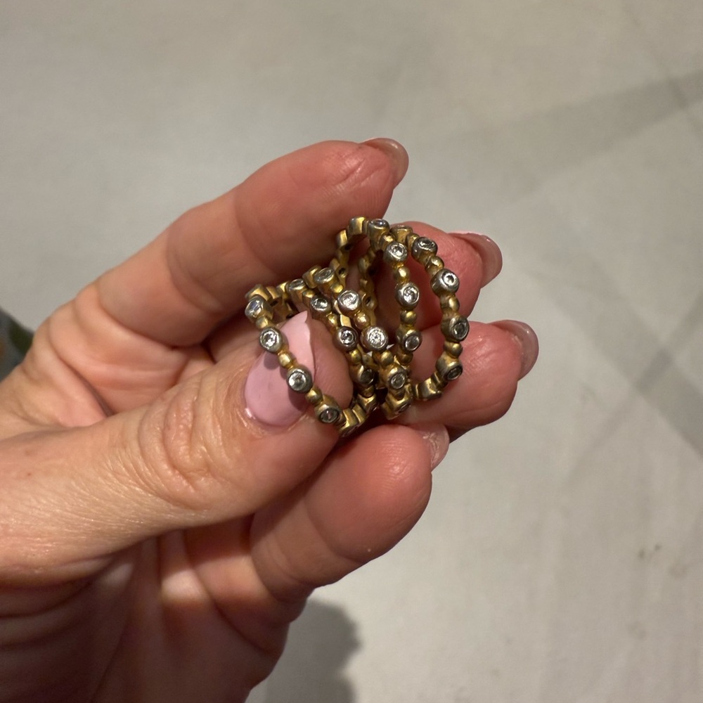 Stacking  Rings with stones. - Picture 4 of 5